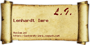 Lenhardt Imre névjegykártya