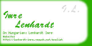 imre lenhardt business card